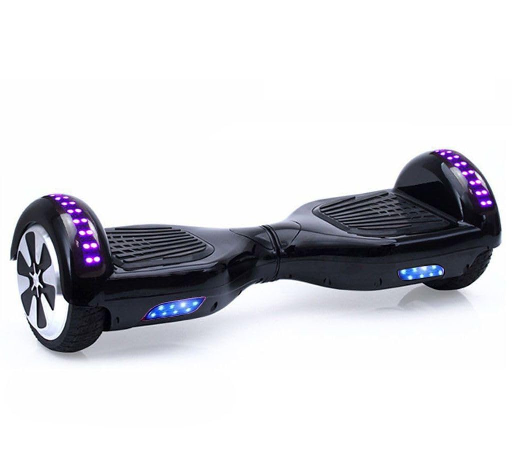 Hoverboard D43 Azul Camuflado: Scooter/Skate Elétrico com LEDs, Bateria de Longa Duração e Freio Seguro!