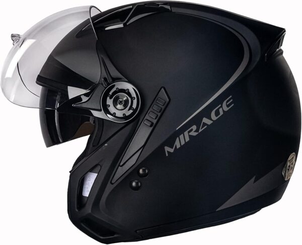 Capacete Aberto Moto Peels Mirage Classic Preto Fosco/Grafite 58