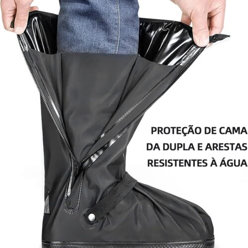 Botas de Chuva Bota Polaina Para Chuva Capa Chuva para Sapato Bota de Chuva Motoqueiro Adulto Unissex Impermeável Para Motociclista-FBA
