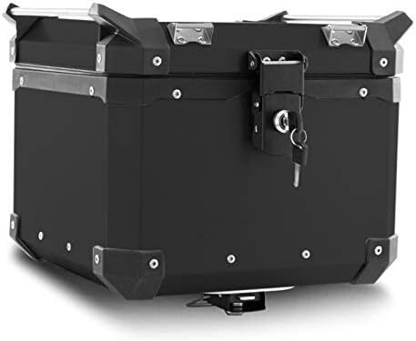 1767222767_31Az2eMPKaL._AC_.jpg Baú Alumínio Traseiro Top Case Roncar 35 Litros + Base De Fixação Suzuki Dl 650 V-Strom 2014 Até 2016 Alumínio Preto