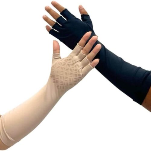 Luva Longa de Proteção Solar FPU50+ UVA UVB Antiderrapante Dermato Moto Carro Ciclismo Flambé