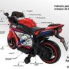 41KJ4UdANuL._AC_.jpg Moto Elétrica Infantil BZ R1 12V Vermelha com Rodinhas de Apoio, Música e Luzes BARZI MOTORS