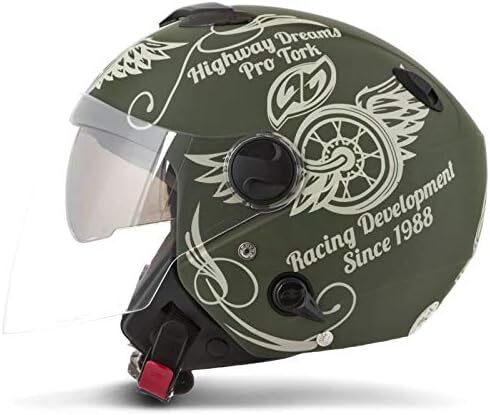 41SPkfOhdqL._AC_.jpg CAPACETE ABERTO PRO TORK NEW ATOMIC HIGHWAY DREAMS FOSCO VERDE FOSCO TAM. 56