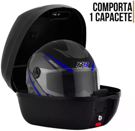 41U1Z2WdC-L._AC_.jpg Bauleto 28 Litros Moto Traseiro Universal Removivel Pro Tork Lente Fumê