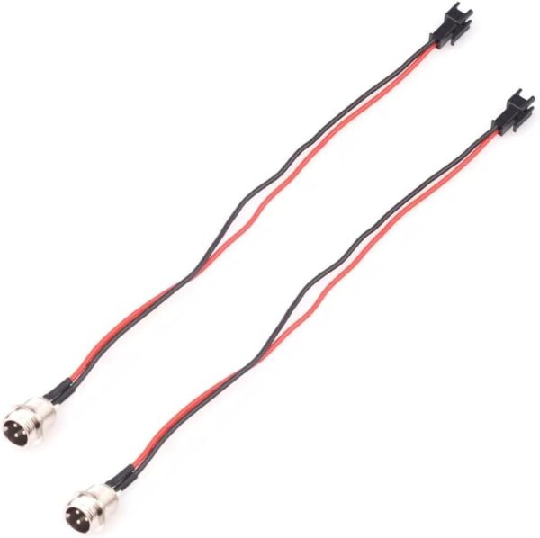 2 peças, 3 pinos, 2 plugues machos, 2 fios, porta de carregamento Hoverboard para cabo carregador de scooter