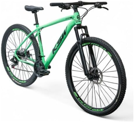 KSW Bicicleta Aro 29 XLT 100 27V Quadro Alumínio Freio Hidráulico MTB