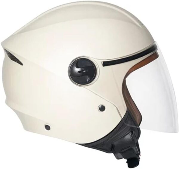 41kMIUqYpgL._AC_SL1000_.jpg San Marino Capacete Aberto Joy 23 By Taurus Bege Couro Adulto Unissex - Motociclismo