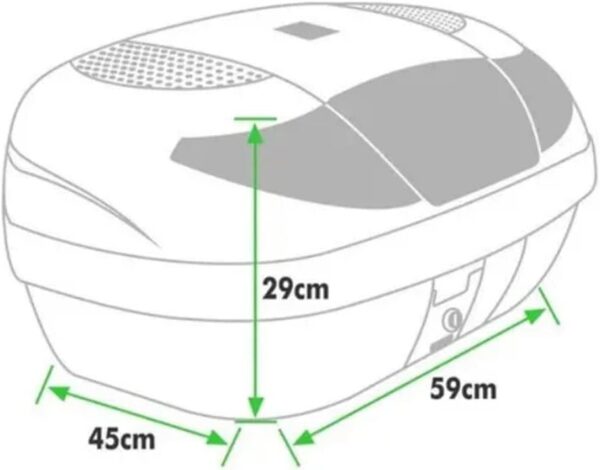 41mzEb0EN2L._AC_SL1000_.jpg Bau Bauleto 45 Litros Smart Box 2 capacetes Refletor Vermelho Pro Tork