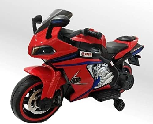 41xYzbexn4L._AC_.jpg Moto Elétrica Infantil BZ R1 12V Vermelha com Rodinhas de Apoio, Música e Luzes BARZI MOTORS