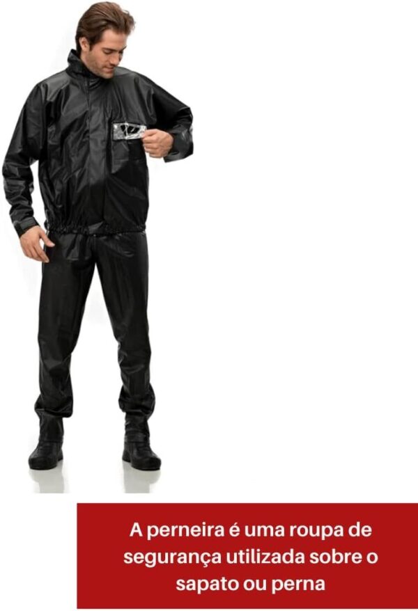 51JI2WPSiL._AC_SL1200_.jpg Conjunto Impermeável PVC Tornado Com Gola e Bolso Externo, Pantaneiro, tamanho M, Preto