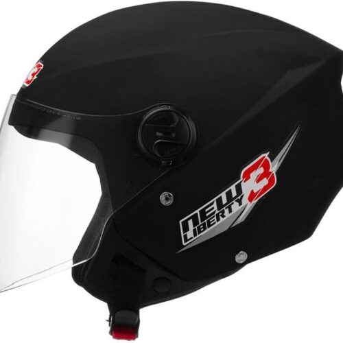 CAPACETE ABERTO PRO TORK NEW LIBERTY 3 SOLID PRETO FOSCO TAM. 60