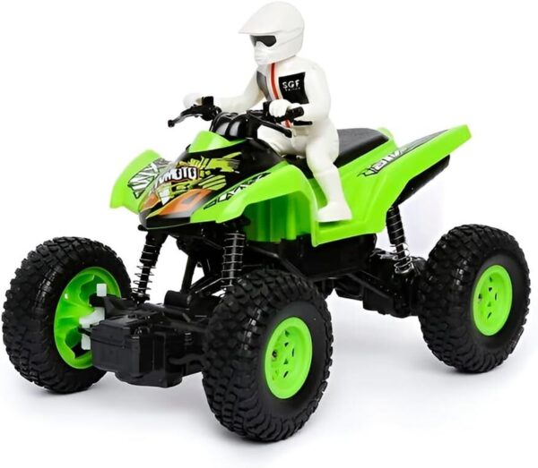 5106fQGK0hL._AC_SL1200_.jpg Moto de Controle Remoto Recarregável, Verde, ABS, 19x12x14cm, com Bateria 700mAh, Controle USB, para Crianças Acima de 3 Anos
