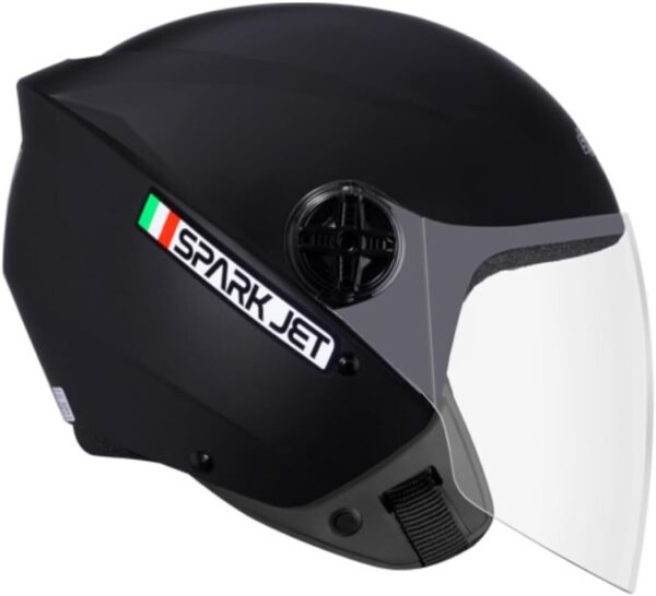 511G9ZB4exL._AC_SL1200_.jpg EBF Capacete Spark Jet Solid 56/Preto Fosco