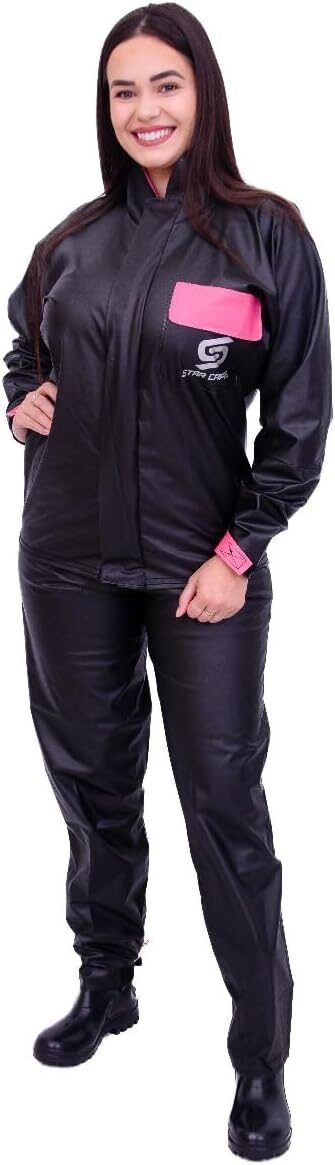 514mFEnS8KL._AC_SL1280_.jpg Capa De Chuva Motoqueiro Star Capas Impermeável Conjunto Jaqueta e Calça Motoqueiro Motociclista Motoboy Motogirl Impermeável Masculino e Feminino