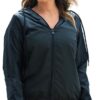 Jaqueta Feminina Corta Vento Impermeável com Forro e Capuz – Esportiva, Casual, Leve e Resistente à Água – Marca Lufran – Preta do P ao EG