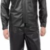 51DUG4d8L._AC_SL1200_.jpg Conjunto Capa de chuva Motoqueiro Tamanho P PVC 0,28mm Combate Com Gola Masculino Preto Pioneira - 2900-M-PRE-P