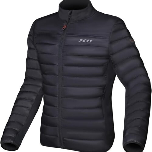 Jaqueta Puffer Casual Unissex X11 Motociclista Proteção Frio Bobojaco Preta