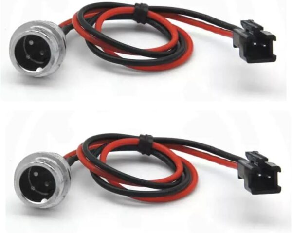 2 peças, 3 pinos, 2 plugues machos, 2 fios, porta de carregamento Hoverboard para cabo carregador de scooter