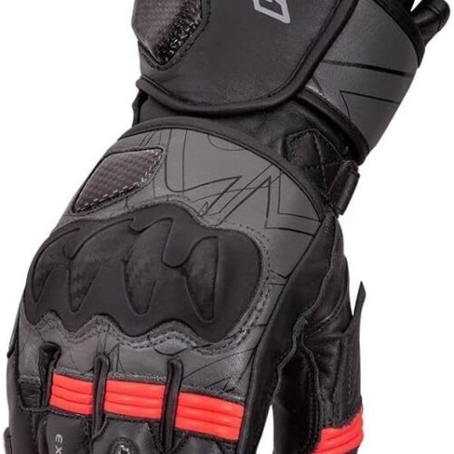 51OkDFQUEdL._AC_SL1000_.jpg Luva X11 Racer 2 Cano Longo em Couro Com Proteção Motociclista Motoqueiro GG