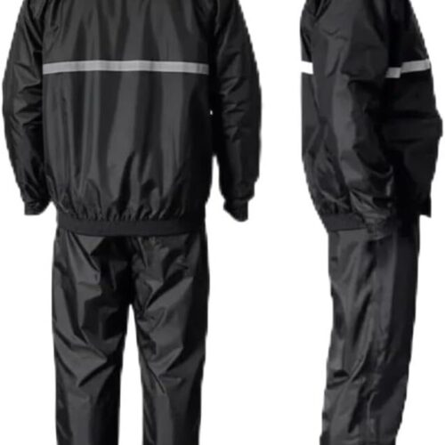 51QQaRdh2GL._AC_SL1024_.jpg Conjunto Roupa de Chuva para Motociclista Tamanhos G – Impermeável com Capuz e Faixa Refletiva – Jaqueta e Calça – Preto