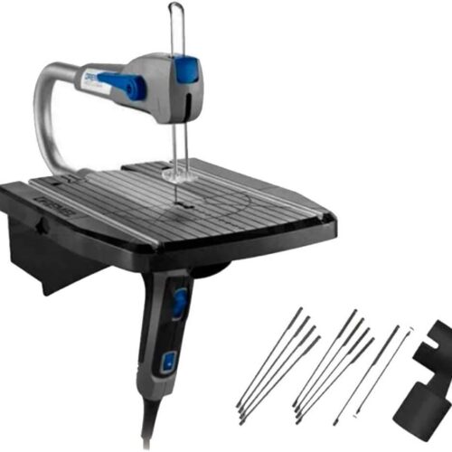 51RU93odFdL._AC_SL1080_.jpg Dremel Moto-Saw Serra Tico-tico de Bancada com 2 Acoplamentos, 10 Acessórios e Maleta 127V