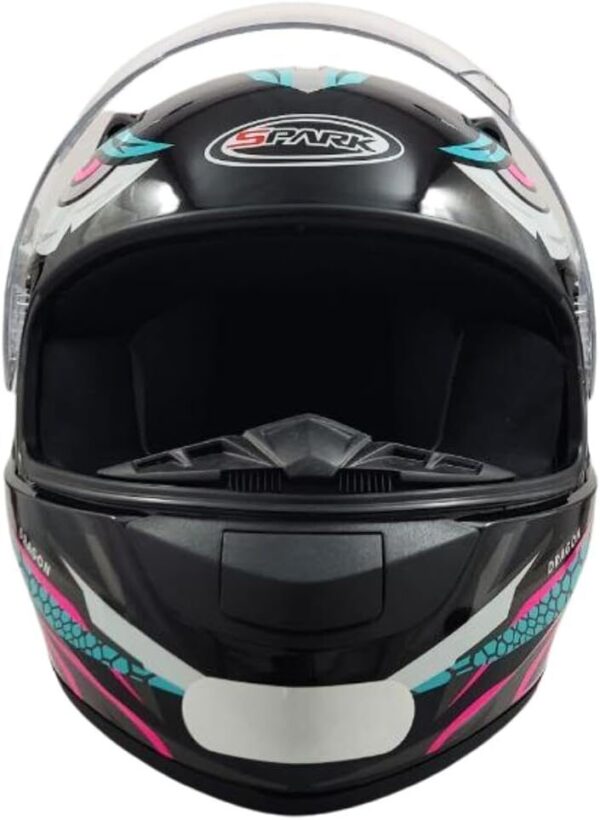 51RuMLYNGCL._AC_SL1000_.jpg Capacete EBF Spark Dragon - Preto e Tiffany - 56
