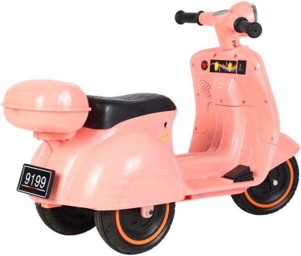51XlLwZtQL._AC_SL1280_.jpg Bang Toys - Scooter Elétrica Infantil Cubi Joy 6V - com Luzes de LED, Sons, Entrada USB/MP3, Bluetooth - Suporta até 30kg - Cor Rosa