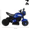 Moto Elétrica Infantil Azul Primeira Moto 6v com Luz Led e Música