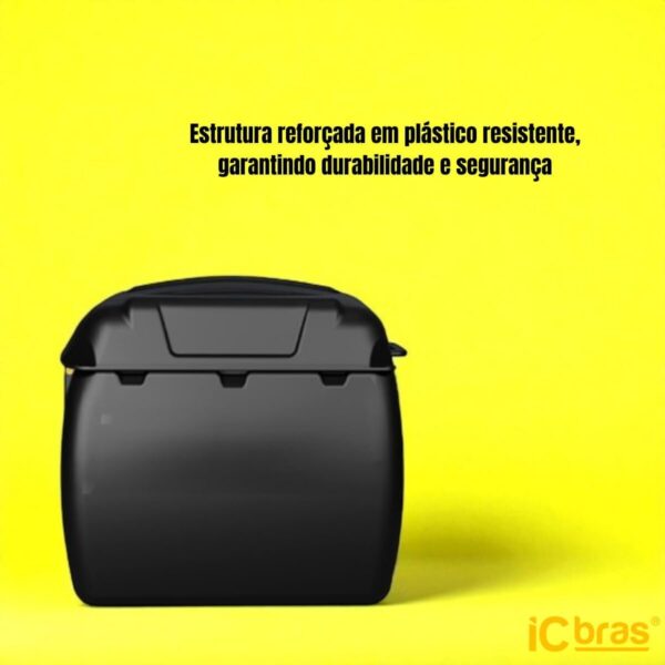 51Zd9ui4i6L._AC_SL1200_.jpg Baú de Moto 160L Traseiro Preto Universal iCbras Bauleto