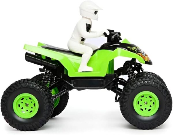 51eYBCkTZML._AC_SL1200_.jpg Moto de Controle Remoto Recarregável, Verde, ABS, 19x12x14cm, com Bateria 700mAh, Controle USB, para Crianças Acima de 3 Anos