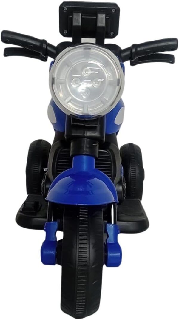 Moto Elétrica Infantil Azul Primeira Moto 6v com Luz Led e Música