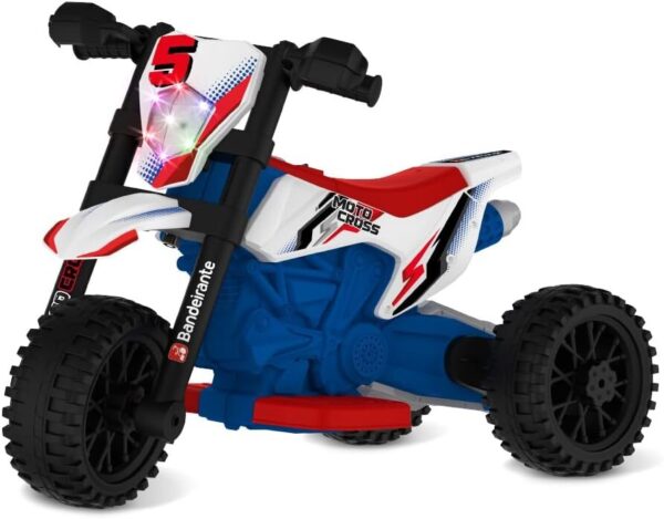 Moto Cross Eletrica 6V Azul Bandeirante