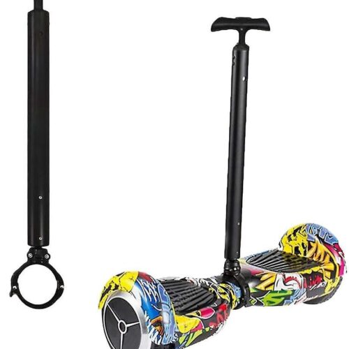 51lcDIlXyLL._AC_SL1100_.jpg Pernas de suporte com equilíbrio automático 2 rodas Braços extensíveis Peças controle Acessórios para pilotagem fácil Corrimão portátil altura ajustável e adultos Liga ABS Cabos manuseio hoverboard