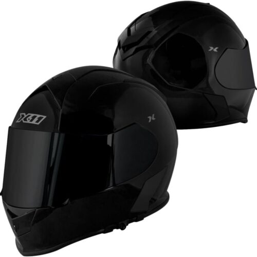 Capacete X11 Revo Pro All Black P/ Motociclista Motoqueiro