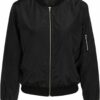 51sYyRKs3DL._AC_SL1500_.jpg Jaqueta feminina bomber casual com zíper, leve, corta-vento com bolsos, cor lisa, P-2GG