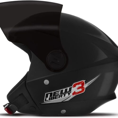 CAPACETE ABERTO PRO TORK NEW LIBERTY 3 SOLID PRETO TAM. 60 VIS. FUMÊ