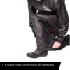 51yap-RtUsL._AC_SL1200_.jpg Conjunto Capa de chuva Motoqueiro Tamanho M PVC 0,28mm Combate Com Gola Masculino Preto Pioneira - 2900-M-PRE-M
