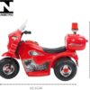 Mini Moto Elétrica 6v Polícia Menina Com Luz Som E Baú (Vermelho)
