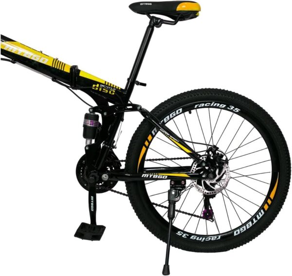 bicicleta dobravel mountain bike aro 26 suspensão duple freio a disco 21 marchas