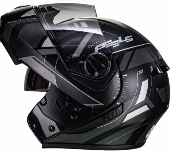 613s9yguFDL._AC_SL1200_.jpg Capacete Articulável Moto Peels U-RB2 Dynamic Preto Fosco com Grafite 58