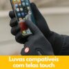 613sJO3mBRL._AC_SL1000_.jpg Luva Touch Para Moto, Ciclismo, Corrida Ou Caminhada | Modelo Térmico Com Forro Quente, Grip Antiderrapante E Zíper Ajustável – Proteção Contra Vento E Umidade