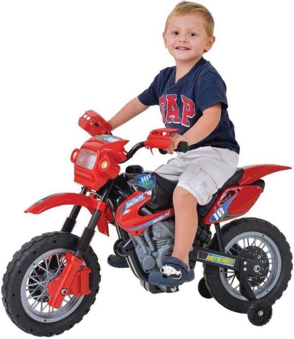 Moto Elétrico Infant Motocross Xplast Preto/Vermelho