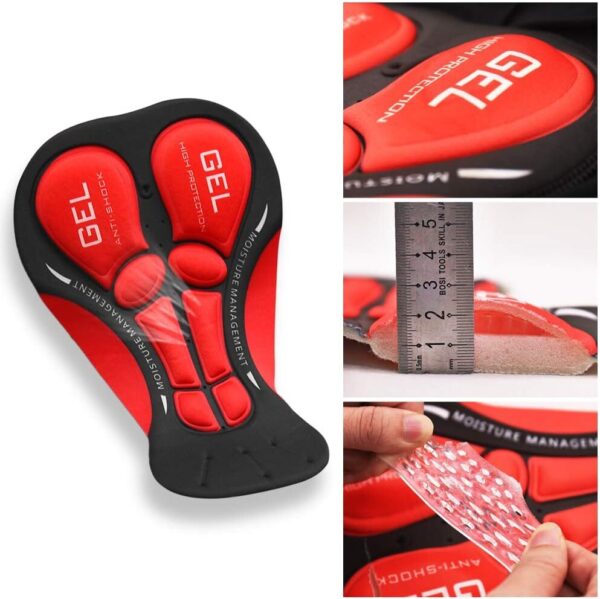 Moniss Calções cuecas para ciclismo masculinos respiráveis acolchoados em gel MTB bermudas para ciclismo