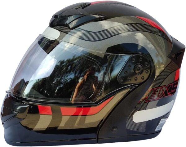 615uBgqAQAL._AC_SL1200_.jpg Capacete Moto Mixs Gladiator Delta Articulado Escamoteável Robocop Motociclista Motoqueiro