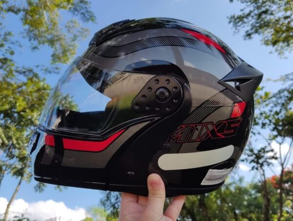 6169d60UXkL._AC_SL1200_.jpg Capacete Moto Mixs Gladiator Delta Articulado Escamoteável Robocop Motociclista Motoqueiro