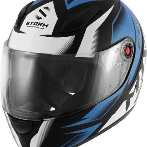 617Sd5PwGWL._AC_SL1200_.jpg MIXS MX2 Storm, Capacete Motociclista Adulto Unissex, Azul (Blue), 60
