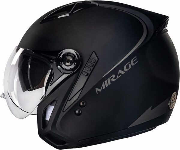 Capacete Aberto Moto Peels Mirage Classic Preto Fosco/Grafite 58