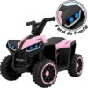 61CYtNxgkgL._AC_SL1200_.jpg Quadriciclo Elétrico Infantil Rosa Bateria 6v com Som Música Luz