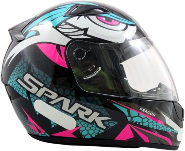 61DUq81EMSL._AC_SL1000_.jpg Capacete EBF Spark Dragon - Preto e Tiffany - 56