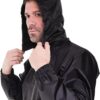 61FSc75epsL._AC_SL1200_.jpg Capa de chuva Pioneira Nylon Impermeável Motoqueiro Motoboy Com Gola Touca e bolso preta XG